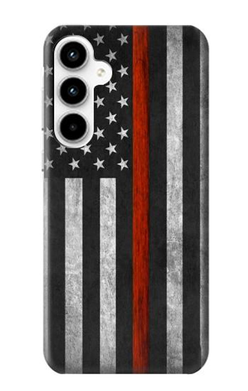 S3472 Firefighter Thin Red Line Flag Case Cover Custodia per Samsung Galaxy A35 5G