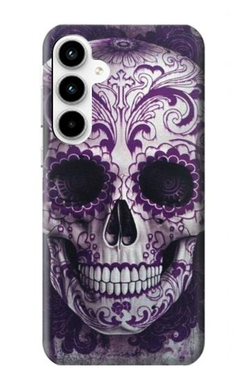 S3582 Purple Sugar Skull Case Cover Custodia per Samsung Galaxy A35 5G