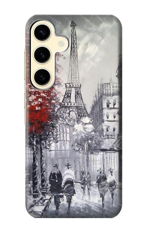 S1295 Eiffel Painting of Paris Case Cover Custodia per Samsung Galaxy S24 S1295 Eiffel Painting of Paris Case Cover Custodia per Samsung Galaxy S24