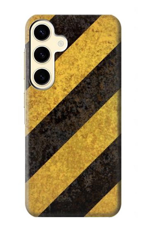 S2231 Yellow and Black Line Hazard Striped Case Cover Custodia per Samsung Galaxy S24 S2231 Yellow and Black Line Hazard Striped Case Cover Custodia per Samsung Galaxy S24