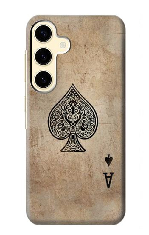 S2928 Vintage Spades Ace Card Case Cover Custodia per Samsung Galaxy S24