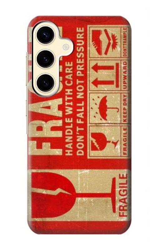 S3552 Vintage Fragile Label Art Case Cover Custodia per Samsung Galaxy S24