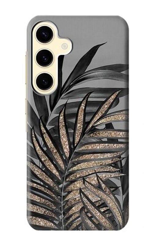 S3692 Gray Black Palm Leaves Case Cover Custodia per Samsung Galaxy S24