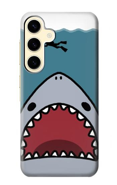 S3825 Cartoon Shark Sea Diving Case Cover Custodia per Samsung Galaxy S24