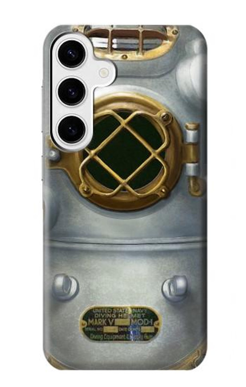 S2646 Vintage Deep Sea Diver Helmet Case Cover Custodia per Samsung Galaxy S24 Plus S2646 Vintage Deep Sea Diver Helmet Case Cover Custodia per Samsung Galaxy S24 Plus