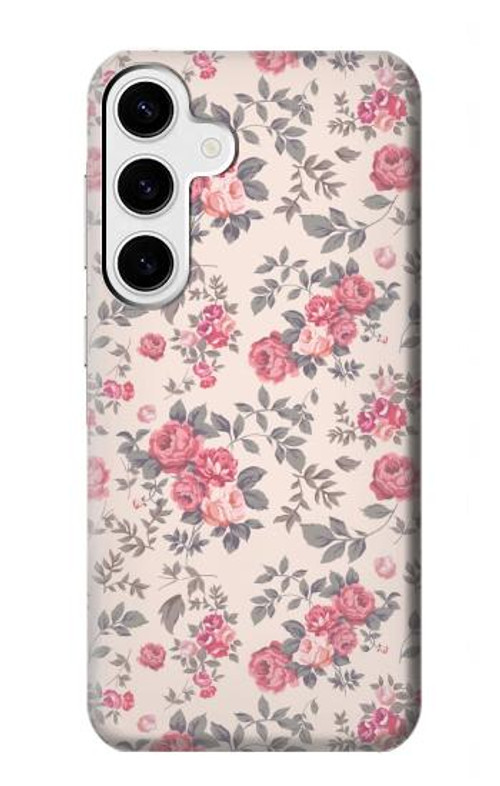 S3095 Vintage Rose Pattern Case Cover Custodia per Samsung Galaxy S24 Plus