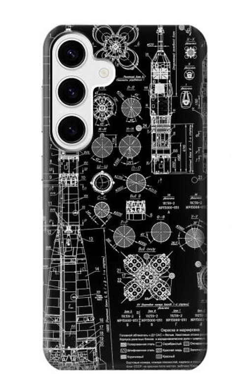 S3436 Apollo Blue Print Case Cover Custodia per Samsung Galaxy S24 Plus