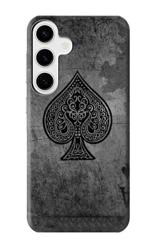 S3446 Black Ace Spade Case Cover Custodia per Samsung Galaxy S24 Plus