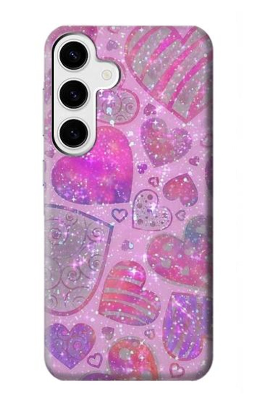 S3710 Pink Love Heart Case Cover Custodia per Samsung Galaxy S24 Plus