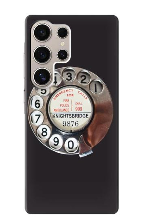 S0059 Retro Rotary Phone Dial On Case Cover Custodia per Samsung Galaxy S24 Ultra S0059 Retro Rotary Phone Dial On Case Cover Custodia per Samsung Galaxy S24 Ultra