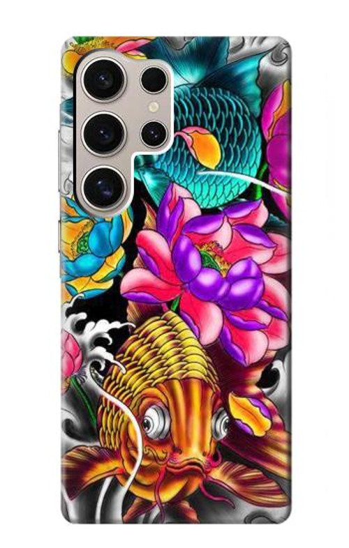 S1630 Fish Japanese Oriental Tattoo Case Cover Custodia per Samsung Galaxy S24 Ultra S1630 Fish Japanese Oriental Tattoo Case Cover Custodia per Samsung Galaxy S24 Ultra
