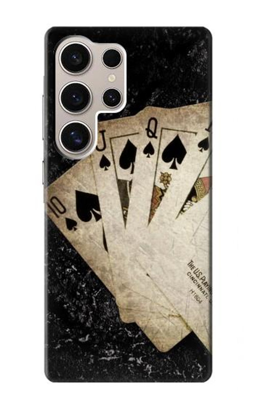 S3231 Vintage Royal Straight Flush Cards Case Cover Custodia per Samsung Galaxy S24 Ultra