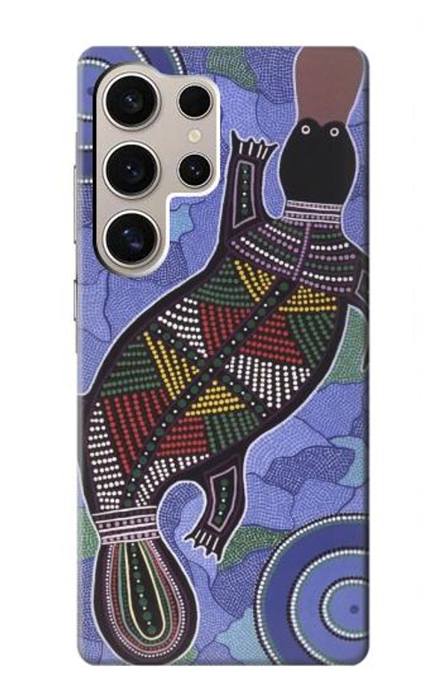 S3387 Platypus Australian Aboriginal Art Case Cover Custodia per Samsung Galaxy S24 Ultra