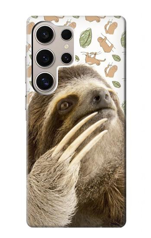 S3559 Sloth Pattern Case Cover Custodia per Samsung Galaxy S24 Ultra