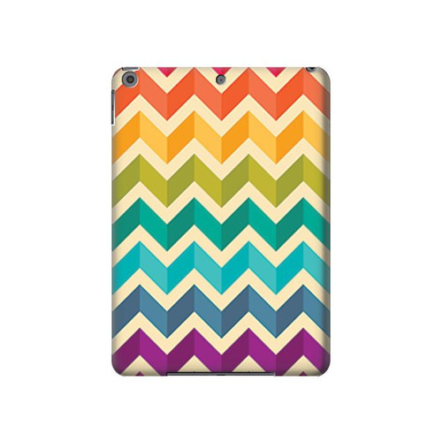 S2362 Rainbow Colorful Shavron Zig Zag Pattern Case Cover Custodia per iPad 10.2 (2021,2020,2019), iPad 9 8 7