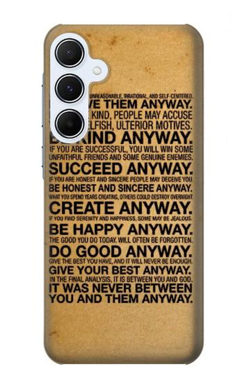 S2513 Mother Teresa Anyway Quotes Case Cover Custodia per Samsung Galaxy A55 5G S2513 Mother Teresa Anyway Quotes Case Cover Custodia per Samsung Galaxy A55 5G
