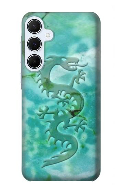 S2653 Dragon Green Turquoise Stone Graphic Case Cover Custodia per Samsung Galaxy A55 5G