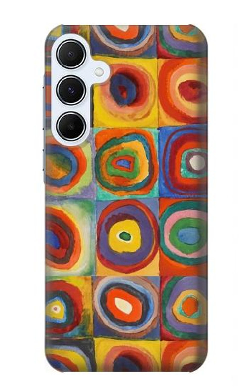 S3409 Squares Concentric Circles Case Cover Custodia per Samsung Galaxy A55 5G
