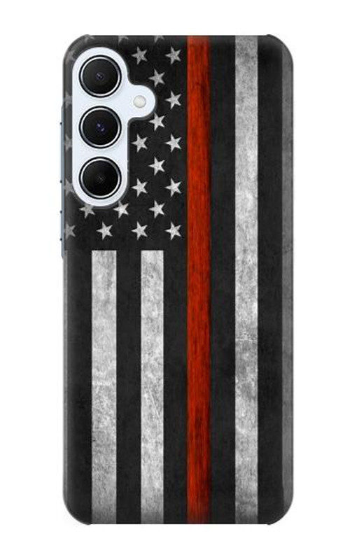 S3472 Firefighter Thin Red Line Flag Case Cover Custodia per Samsung Galaxy A55 5G