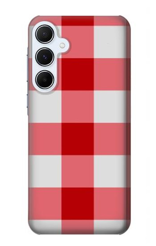 S3535 Red Gingham Case Cover Custodia per Samsung Galaxy A55 5G