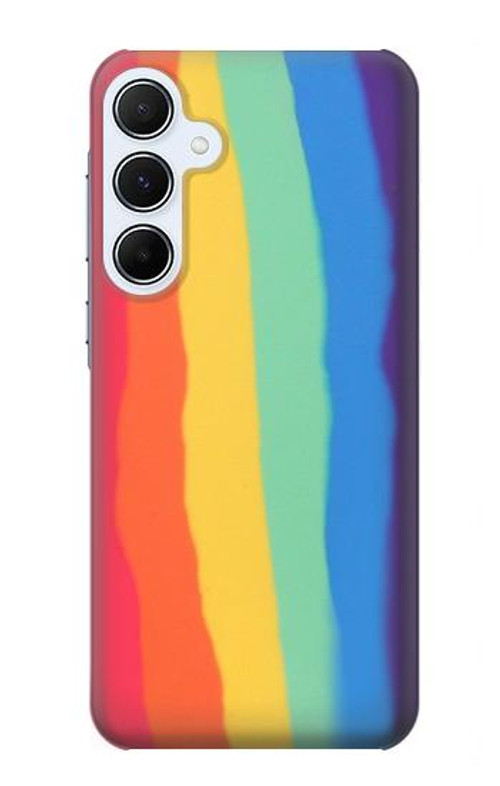 S3799 Cute Vertical Watercolor Rainbow Case Cover Custodia per Samsung Galaxy A55 5G