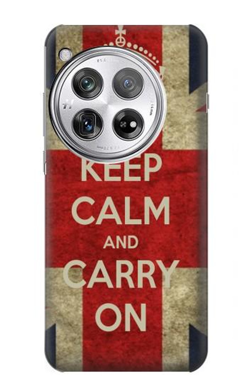 S0674 Keep Calm and Carry On Case Cover Custodia per OnePlus 12
