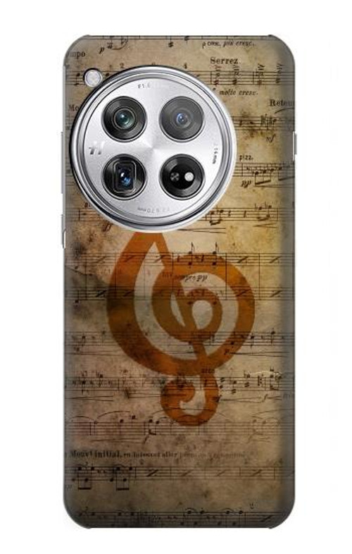 S2368 Sheet Music Notes Case Cover Custodia per OnePlus 12 S2368 Sheet Music Notes Case Cover Custodia per OnePlus 12