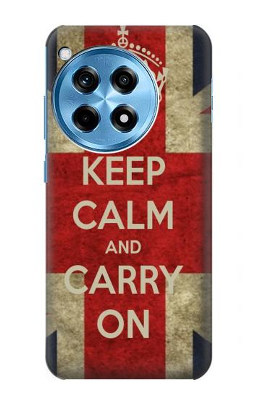 S0674 Keep Calm and Carry On Case Cover Custodia per OnePlus 12R