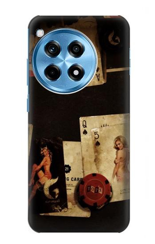 S1069 Old Vintage Sexy Poker Case Cover Custodia per OnePlus 12R