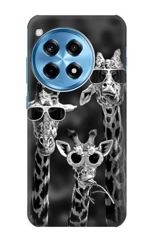 S2327 Giraffes With Sunglasses Case Cover Custodia per OnePlus 12R