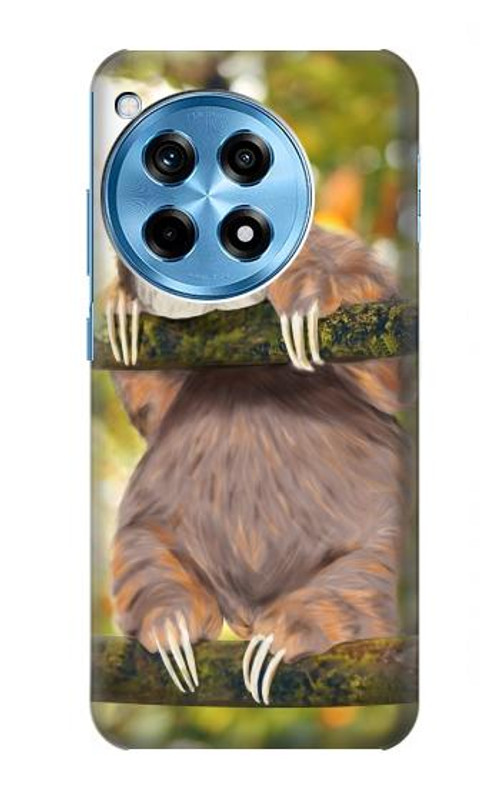 S3138 Cute Baby Sloth Paint Case Cover Custodia per OnePlus 12R