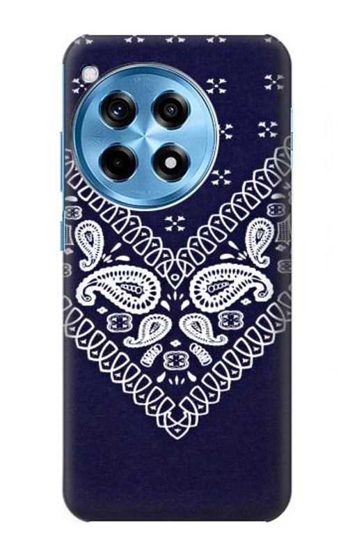 S3357 Navy Blue Bandana Pattern Case Cover Custodia per OnePlus 12R