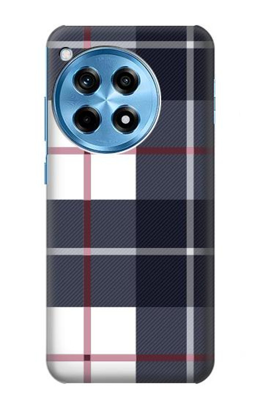 S3452 Plaid Fabric Pattern Case Cover Custodia per OnePlus 12R