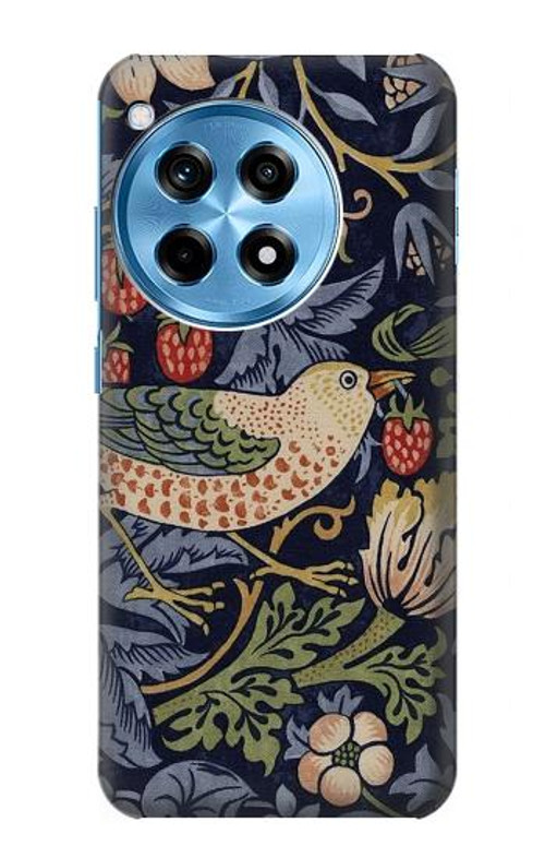 S3791 William Morris Strawberry Thief Fabric Case Cover Custodia per OnePlus 12R