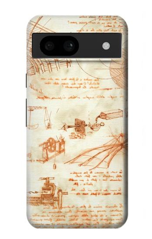 S0566 Technical Drawing Da Vinci Case Cover Custodia per Google Pixel 8a