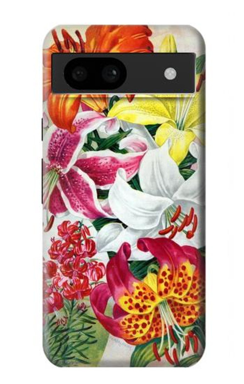 S3205 Retro Art Flowers Case Cover Custodia per Google Pixel 8a