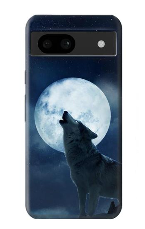 S3693 Grim White Wolf Full Moon Case Cover Custodia per Google Pixel 8a