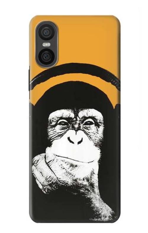 S2324 Funny Monkey with Headphone Pop Music Case Cover Custodia per Sony Xperia 10 VI S2324 Funny Monkey with Headphone Pop Music Case Cover Custodia per Sony Xperia 10 VI
