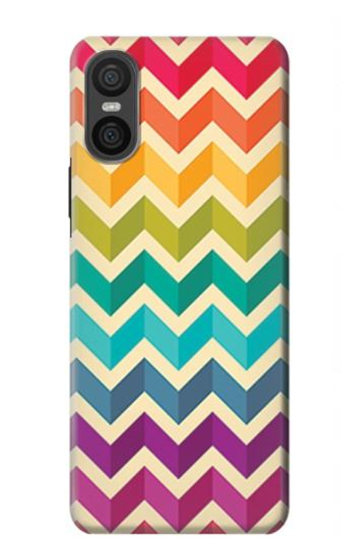 S2362 Rainbow Colorful Shavron Zig Zag Pattern Case Cover Custodia per Sony Xperia 10 VI S2362 Rainbow Colorful Shavron Zig Zag Pattern Case Cover Custodia per Sony Xperia 10 VI