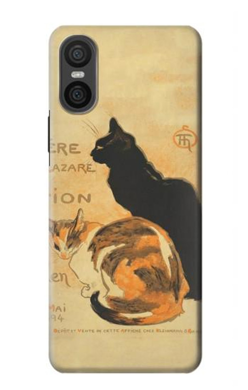 S3229 Vintage Cat Poster Case Cover Custodia per Sony Xperia 10 VI