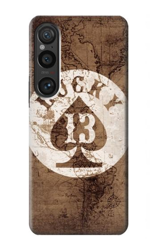 S3188 Lucky 13 Old Map Case Cover Custodia per Sony Xperia 1 VI