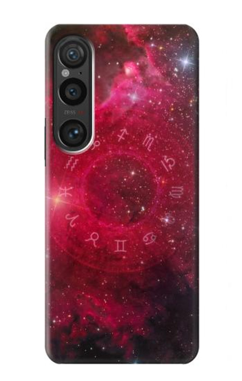 S3368 Zodiac Red Galaxy Case Cover Custodia per Sony Xperia 1 VI