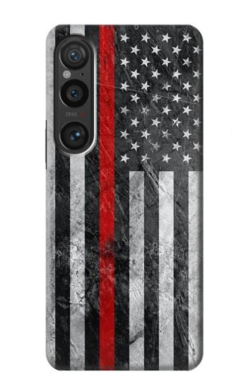 S3687 Firefighter Thin Red Line American Flag Case Cover Custodia per Sony Xperia 1 VI
