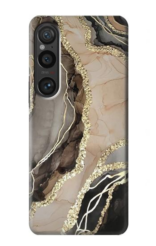 S3700 Marble Gold Graphic Printed Case Cover Custodia per Sony Xperia 1 VI