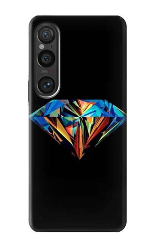 S3842 Abstract Colorful Diamond Case Cover Custodia per Sony Xperia 1 VI