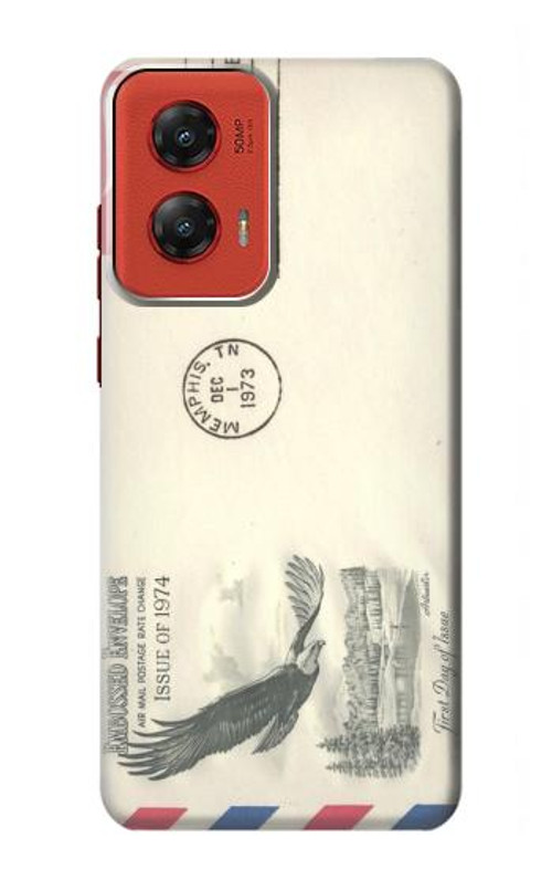 S3551 Vintage Airmail Envelope Art Case Cover Custodia per Motorola Moto G Stylus 5G (2024)