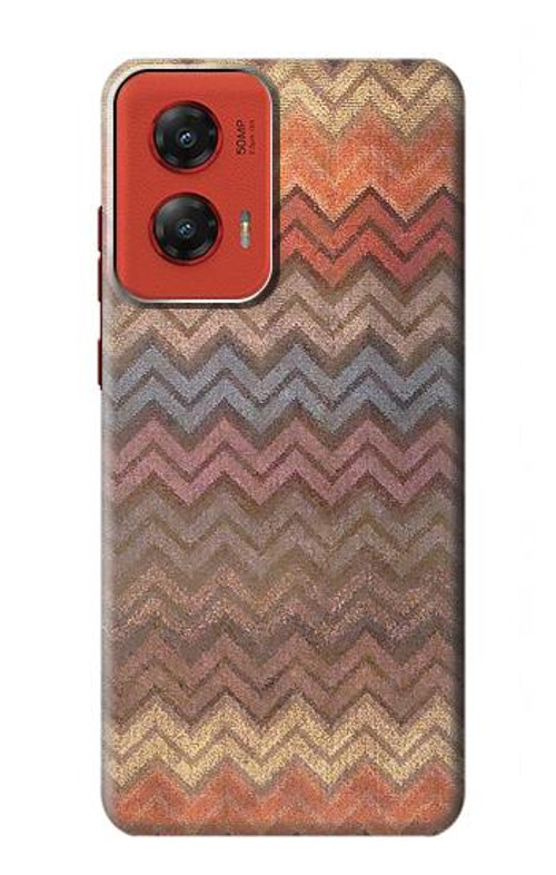 S3752 Zigzag Fabric Pattern Graphic Printed Case Cover Custodia per Motorola Moto G Stylus 5G (2024)