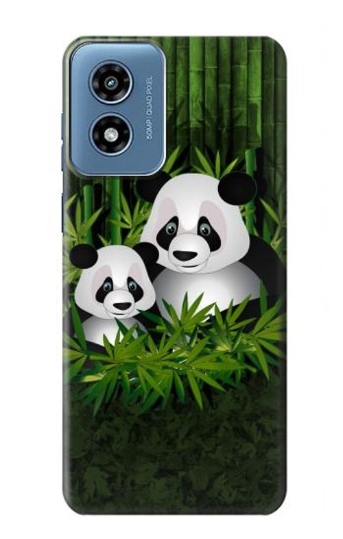 S2441 Panda Family Bamboo Forest Case Cover Custodia per Motorola Moto G Play 4G (2024)