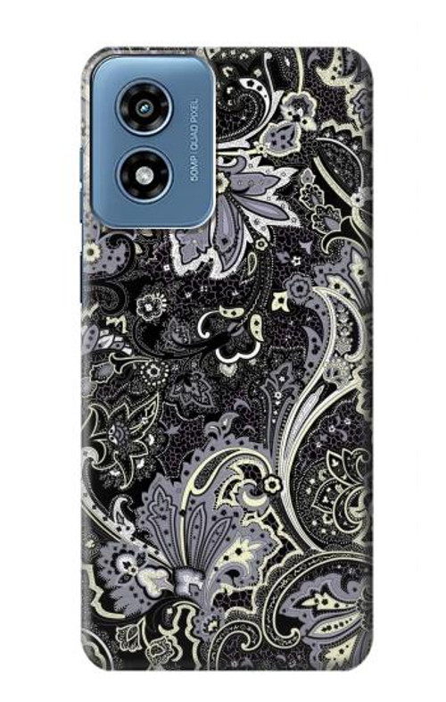 S3251 Batik Flower Pattern Case Cover Custodia per Motorola Moto G Play 4G (2024)