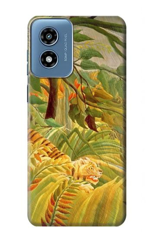 S3344 Henri Rousseau Tiger in a Tropical Storm Case Cover Custodia per Motorola Moto G Play 4G (2024)